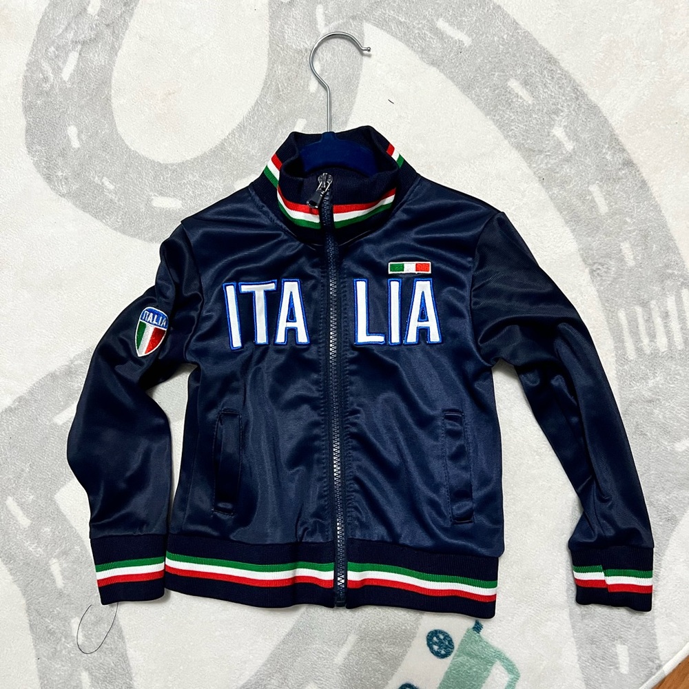Venezia Italia Futbol Soccer Team Kids Jacket - Navy with Tricolor Accents
